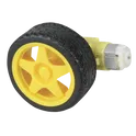 Motor with wheel