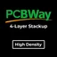 PCBWay 4 Layer HDI Stackup Template