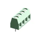 Terminal Block, 4-Contact, 5.08mm Pitch, Through Hole Mount, 1-Row, Screw Termination
