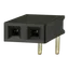 Pin Socket 01x02 2.54mm Horizontal