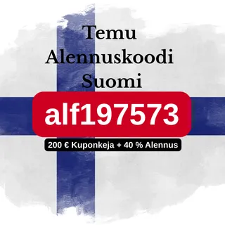 🇫🇮 Temu Alennuskoodi Suomi [alf197573] – Päivitetty 2025-Tarjous: 200 € Kuponkeja + 40 % Alennus + Ilmainen Lahja