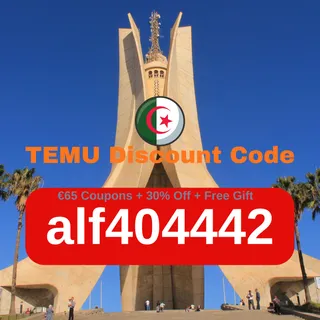 🇩🇿 Temu Algeria – Discount Code alf404442 with €65 Coupons + 30% Off + Free Gift