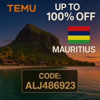 {2026} Code Coupon Temu Maurice [alj486923] – Obtenez MUR 5,500 en Coupons + 30% de Réduction sur Votre Première Commande 🇲🇺