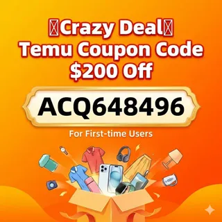 ⫅Crazy Deal⫆ Temu Coupon Code $200 Off ➵ ["ACQ648496"] For First-time Users 