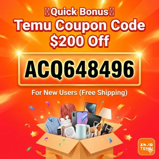 ⫅Quick Bonus⫆ Temu Coupon Code $200 Off ⟴ ["ACQ648496"] For New Users (Free Shipping) 