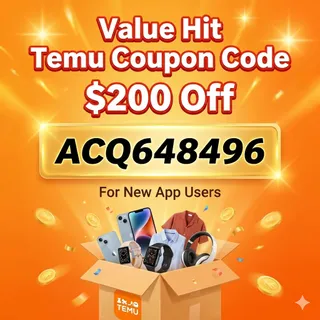 ⫅Value Hit⫆ Temu Coupon Code $200 Off ⟹ ["ACQ648496"] For New App Users