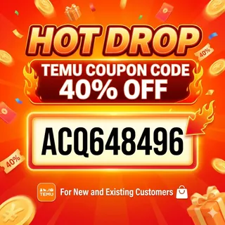 ⫅Hot Drop⫆ Temu Coupon Code 40% Off ➵ ["ACQ648496"] For New and Existing Customers 