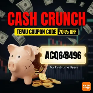 ⫅Cash Crunch⫆ Temu Coupon Code 70% Off ⥹ ["ACQ648496"] For First-time Users 