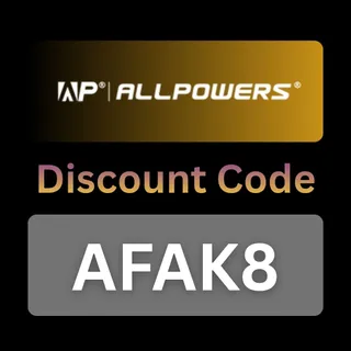 ALLPOWERS Discount Code : "AFAK8" Get 8% Off Sitewide on Solar Generators & Power Stations