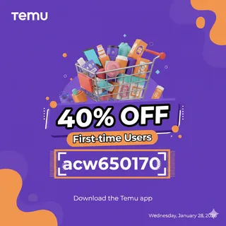 {{LatesT}} Temu Coupon Code "40 off" ["acw650170"] for First-time Users 