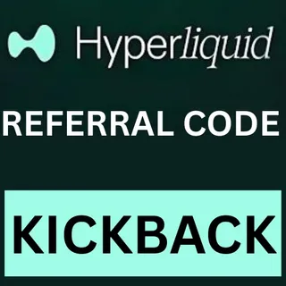 HyperLiquid Referral code "KICKBACK"  Get 20% Off On Trading Fees