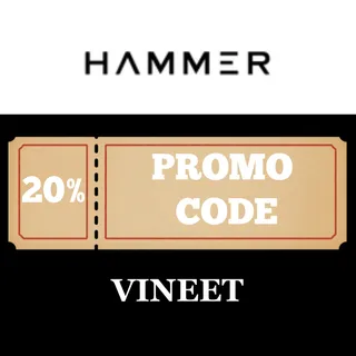 Hammer Promo Code 2026 [VINEET] – Flat 20% off Special Savings Today