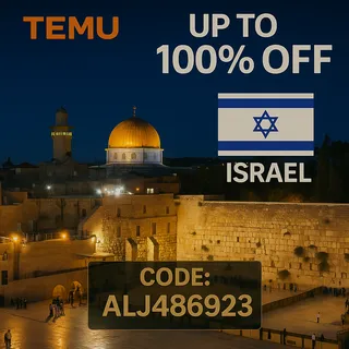 Temu Coupon Code Israel [alj486923] – Get ₪400 in Coupons + 30% Off Your First Order 