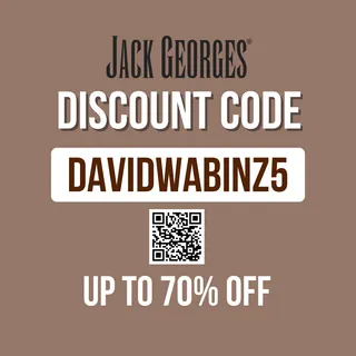 Jack Georges Discount Code: DAVIDWABINZ5