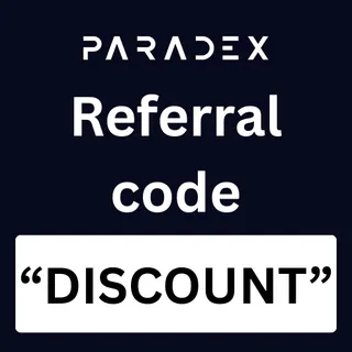 Paradex Referral code “DISCOUNT” Get 5%  Extra XP Bonus