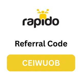 Rapido App Referral Code “CEIWUOB” Get 50 Rapido coins