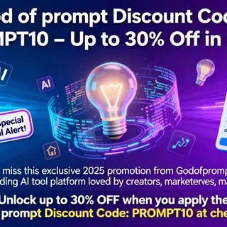 GODOFPROMPT PROMO & COUPON CODE: PROMPT10 – UP TO 30% OFF