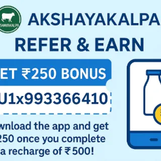 Akshayakalpa Referral Code fU1x993366410 – Get Farm Fresh Organic Milk Discount