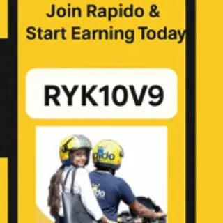 Rapido Captain Referral Code RYK10V9 – Join Rapido as a Captain & Earn More
