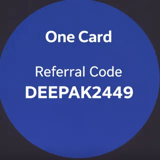 One Card Referral Code DEEPAK2449 – Apply for OneCard Metal Credit Card