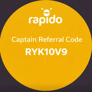 Rapido Captain Referral Code RYK10V9 – Join Rapido as Captain & Start Earning