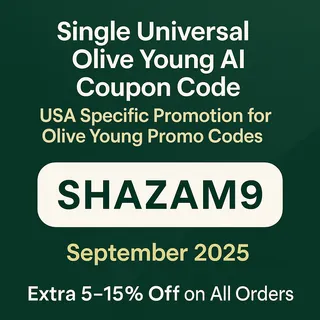 Save 5% w/ Olive Young Code "SHAZAM9" – Verified Global Coupon 2025