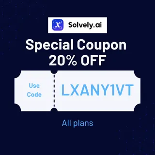 Unlock 20% OFF with Solvely AI Promo Code & Coupon Code LXANY1VT