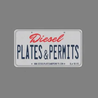 Diesel plates and permits