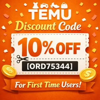 [NEW] Temu Discount Code 10% OFF [ORD75344] For First Time Users