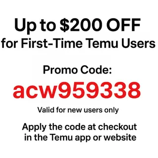 [Work]Belgium Temu Coupon Code €200 off [{"acw959338"}] For New User