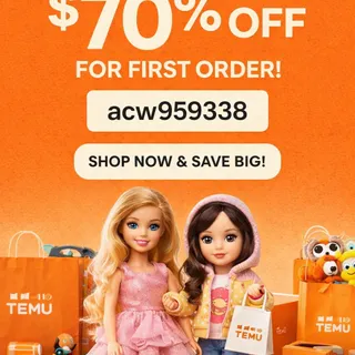 AU$ Temu {{signup bonus"}} Code Australia{acw959338}70% off for New & Existing Users