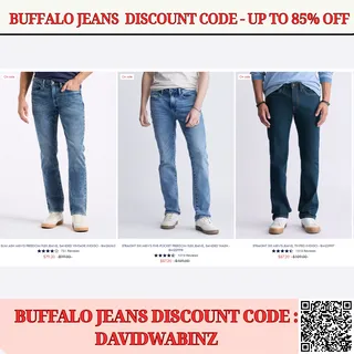 Buffalo jeans discount code & coupon code :DAVIDWABINZ – Up to 85% Off