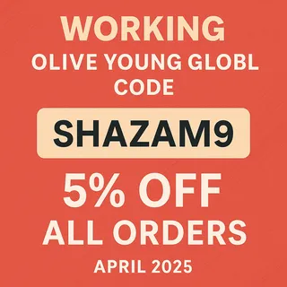 ✅ Active Olive Young Discount Code: "SHAZAM9" (Get 5% Off K-Beauty)