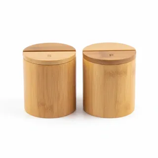 Bamboo Salt Pepper Holder Wholesale | Stylish Dining Table Organizer