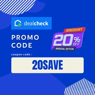 DealCheck Promo Code 20SAVE – Extra 20% OFF (Verified 2026)