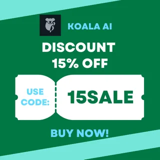 Koala AI Best Promo Code 2025 – Extra 15% OFF All Plans with 15SALE