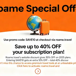 Roame Discount & Coupon Code: SAVE10 – Up to 40% Off in 2025