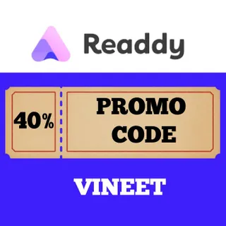Readdy Promo Code 2026 [VINEET] –  Get  40% Discount  And Exclusive Discount Available