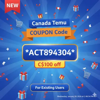 NEW≽ Canada Temu ⌊COUPON⌉ Code ʃʃʃACT894304ʃʃʃ C$100 off For Existing Users