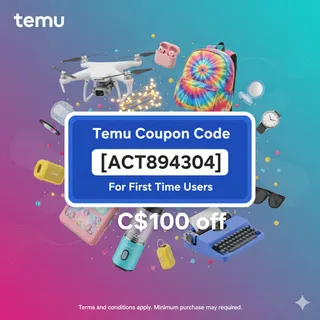 C$ Temu {{DISCOUNT}} Code Canada [{act894304}] C$100 off for New & Existing Users