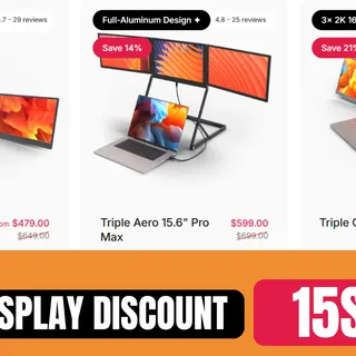 Aura Displays Dual Monitor 2026 – Discount Code 15SAVE ($15 OFF)