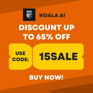 Koala AI Coupon Code 15SALE – Save Up to 65%